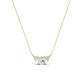 Spirea Cushion Cut Moissanite Accented Necklace yellowgold