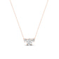 Spirea Emerald Cut Diamond Accented Necklace