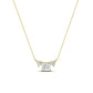 Spirea Princess Cut Diamond Accented Necklace (Clarity Enhanced) yellowgold