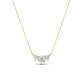 Spirea Round Cut Moissanite Accented Necklace yellowgold