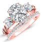 Calix Diamond Matching Band Only (engagement Ring Not Included) For Ring With Cushion Center rosegold