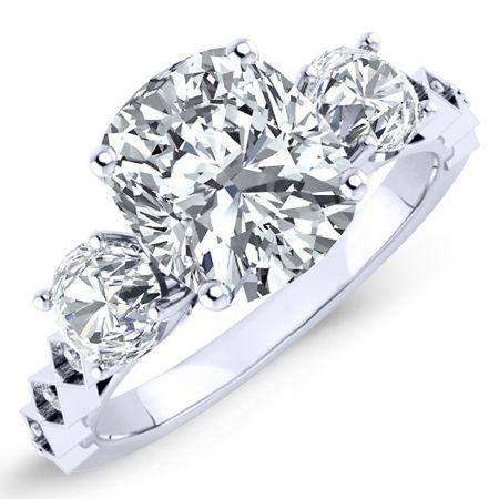 Calix Cushion Diamond Engagement Ring (Lab Grown Igi Cert) whitegold