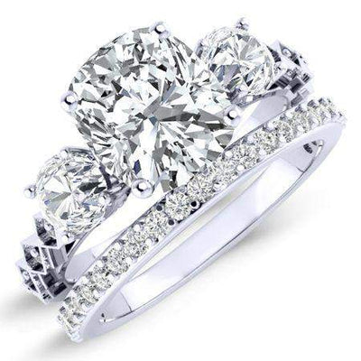 Calix Diamond Matching Band Only (engagement Ring Not Included) For Ring With Cushion Center whitegold