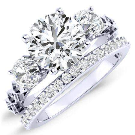 Calix Diamond Matching Band Only (engagement Ring Not Included) For Ring With Round Center whitegold