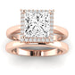 Calla Lily Diamond Matching Band Only (does Not Include Engagement Ring) For Ring With Princess Center rosegold