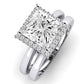 Calla Lily Diamond Matching Band Only (does Not Include Engagement Ring) For Ring With Princess Center whitegold