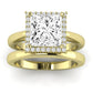 Calla Lily Moissanite Matching Band Only (does Not Include Engagement Ring) For Ring With Princess Center yellowgold