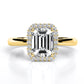 Callalily Emerald Diamond Engagement Ring (Lab Grown Igi Cert) yellowgold