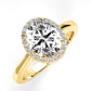 Callalily Oval Diamond Engagement Ring (Lab Grown Igi Cert) yellowgold