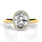 Callalily Oval Moissanite Engagement Ring yellowgold