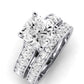 Calluna Moissanite Matching Band Only (does Not Include Engagement Ring) For Ring With Cushion Center whitegold