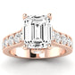 Calluna Emerald Moissanite Engagement Ring rosegold