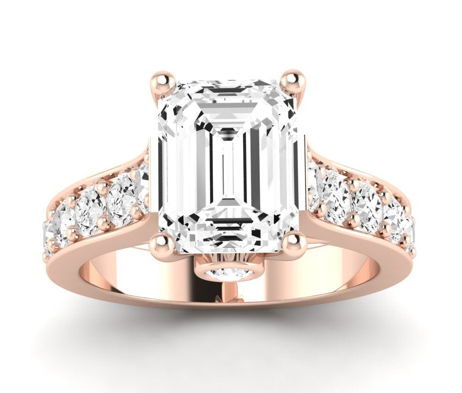 Calluna Emerald Diamond Engagement Ring (Lab Grown Igi Cert) rosegold