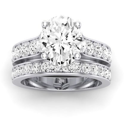 Calluna Oval Diamond Bridal Set (Lab Grown Igi Cert) whitegold