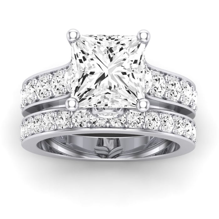 Calluna Diamond Matching Band Only (does Not Include Engagement Ring) For Ring With Princess Center whitegold