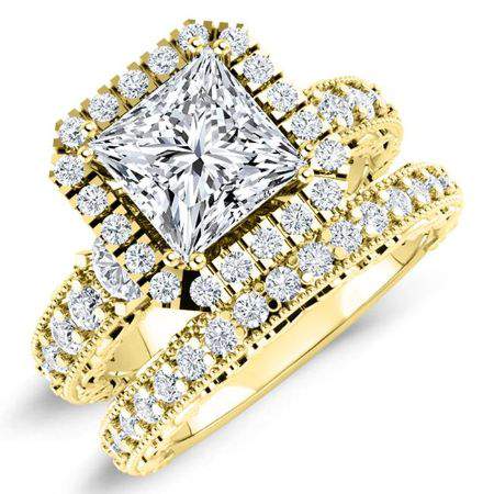 Canna Princess Diamond Bridal Set (Lab Grown Igi Cert) yellowgold