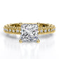 Carmel Princess Diamond Engagement Ring (Lab Grown Igi Cert) yellowgold