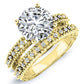 Carmel Moissanite Matching Band Only (engagement Ring Not Included) For Ring With Round Center yellowgold