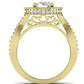 Clover Oval Diamond Engagement Ring (Lab Grown Igi Cert) yellowgold