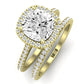 Columbine Moissanite Matching Band Only (does Not Include Engagement Ring) For Ring With Cushion Center yellowgold