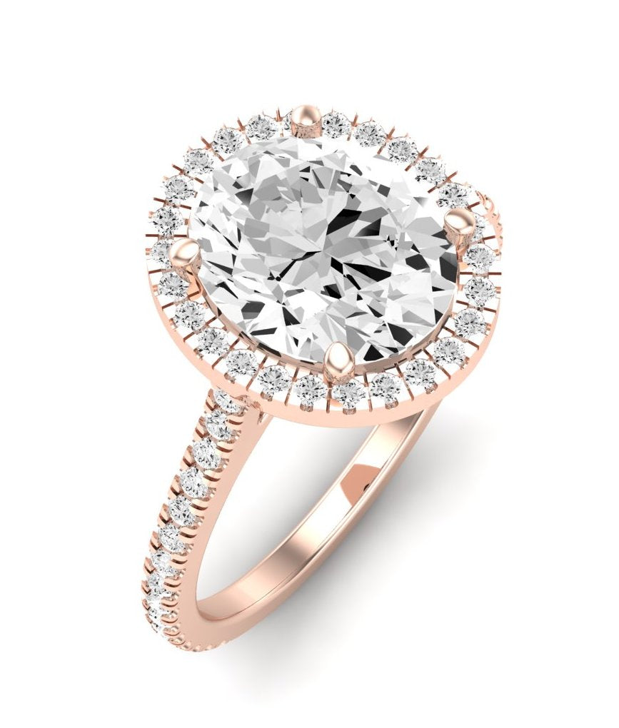Columbine Oval Diamond Engagement Ring (Lab Grown Igi Cert) rosegold