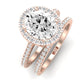 Columbine Moissanite Matching Band Only (does Not Include Engagement Ring)  For Ring With Oval Center rosegold