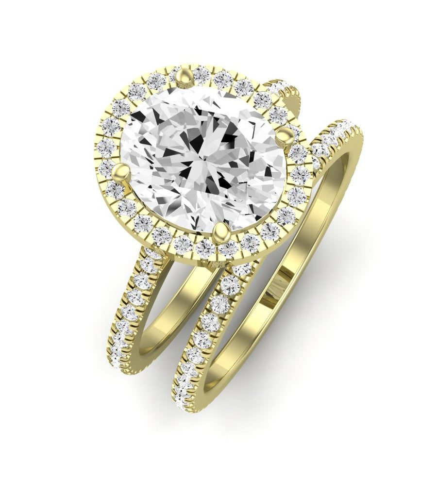 Columbine Oval Diamond Bridal Set (Lab Grown Igi Cert) yellowgold