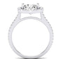 Columbine Oval Diamond Engagement Ring (Lab Grown Igi Cert) whitegold