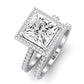 Columbine Diamond Matching Band Only (does Not Include Engagement Ring) For Ring With Princess Center whitegold