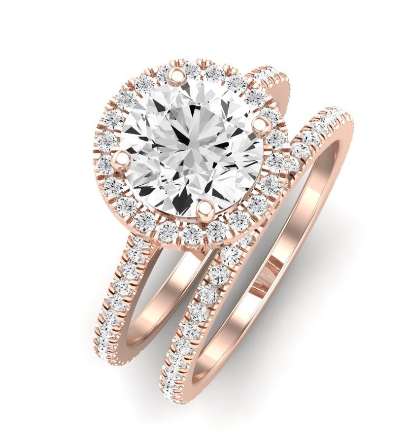 Columbine Diamond Matching Band Only (does Not Include Engagement Ring)  For Ring With Round Center rosegold