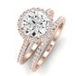 Columbine Moissanite Matching Band Only (does Not Include Engagement Ring)  For Ring With Round Center rosegold