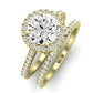 Columbine Diamond Matching Band Only (does Not Include Engagement Ring)  For Ring With Round Center yellowgold