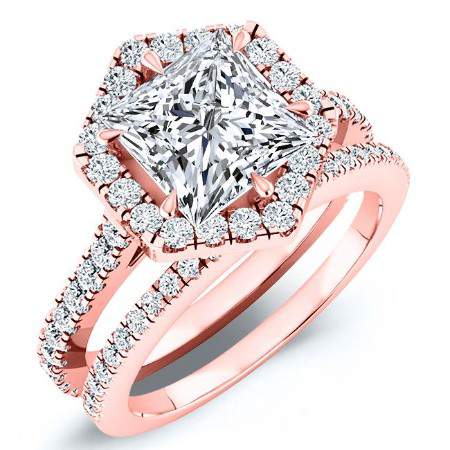 Cypress Moissanite Matching Band Only (engagement Ring Not Included) For Ring With Princess Center rosegold