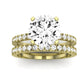 Dahlia Moissanite Matching Band Only (engagement Ring Not Included) For Ring With Round Center yellowgold