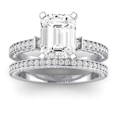 Daphne Emerald Diamond Bridal Set (Lab Grown Igi Cert) whitegold