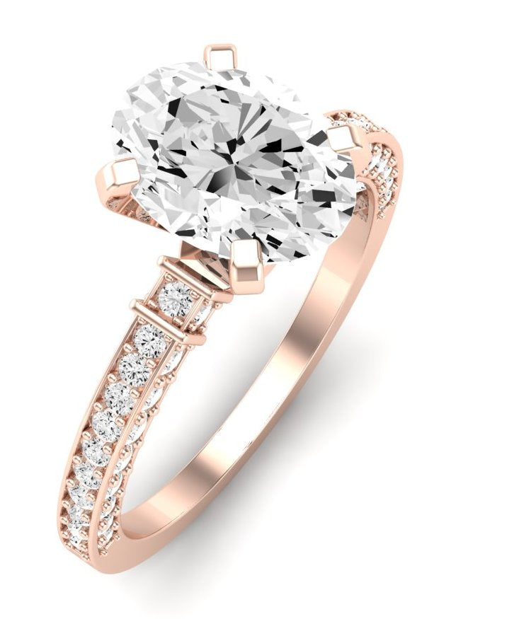 Daphne Oval Diamond Engagement Ring (Lab Grown Igi Cert) rosegold