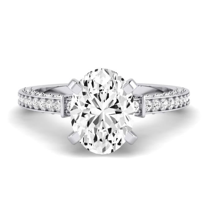 Daphne Oval Diamond Engagement Ring (Lab Grown Igi Cert) whitegold