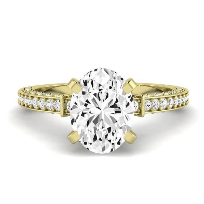 Daphne Oval Diamond Engagement Ring (Lab Grown Igi Cert) yellowgold