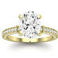 Daphne Oval Moissanite Engagement Ring yellowgold