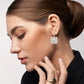 Forrest Princess Cut Diamond Halo Drop Earrings (Clarity Enhanced) rosegold