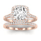 Desert Rose Diamond Matching Band Only (engagement Ring Not Included) For Ring With Cushion Center rosegold