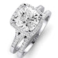 Desert Rose Moissanite Matching Band Only (engagement Ring Not Included) For Ring With Cushion Center whitegold