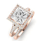Desert Rose Moissanite Matching Band Only (engagement Ring Not Included) For Ring With Princess Center rosegold