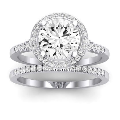 Desert Rose Moissanite Matching Band Only (engagement Ring Not Included) For Ring With Round Center whitegold