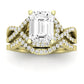 Dianella Diamond Matching Band Only (does Not Include Engagement Ring)  For Ring With Emerald Center yellowgold