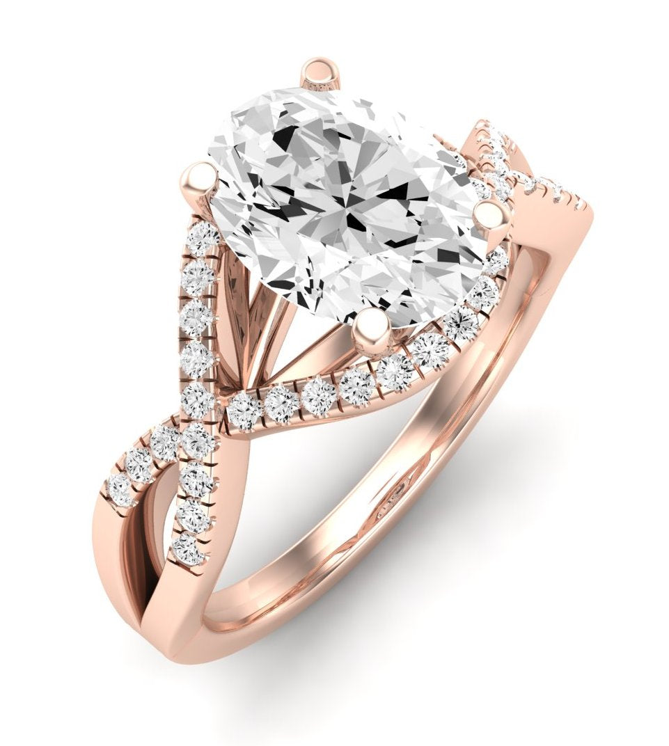 Dianella Oval Diamond Engagement Ring (Lab Grown Igi Cert) rosegold