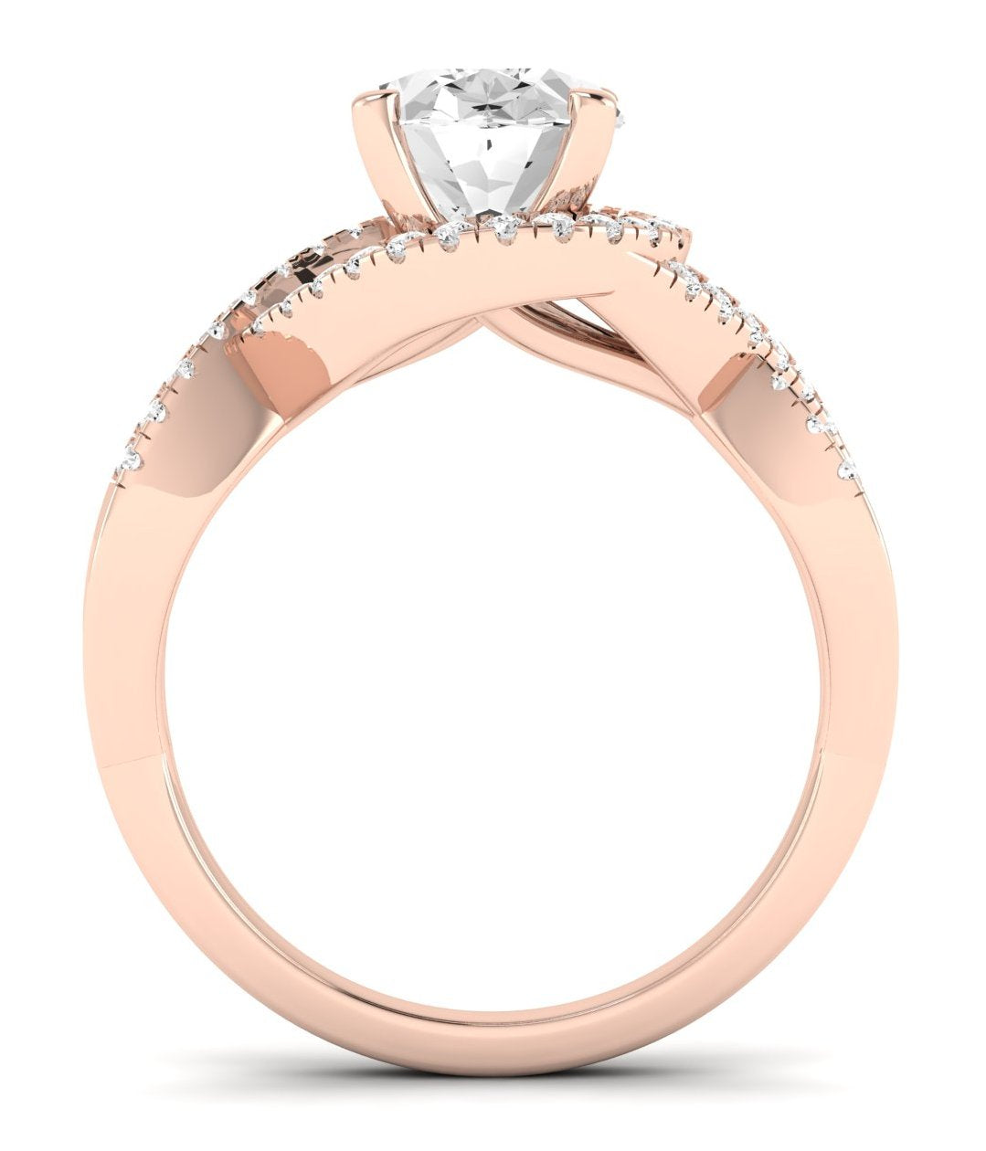 Dianella Oval Moissanite Engagement Ring rosegold