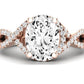 Dianella Oval Moissanite Engagement Ring rosegold