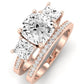 Dietes Moissanite Matching Band Only (does Not Include Engagement Ring) For Ring With Cushion Center rosegold