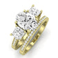 Dietes Moissanite Matching Band Only (does Not Include Engagement Ring) For Ring With Oval Center yellowgold